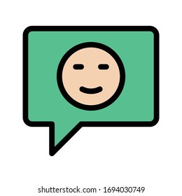 feedback vector flat color icon 