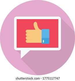 feedback vector flat color icon 
