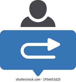 icono de color de glifo vectorial de retroalimentación