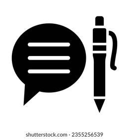 Feedback Vector Glyph Icon For Personal And Commercial Use.
