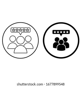 Feedback vector icon. assessment illustration sign. rating symbol.