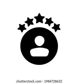 Icono vector de retroalimentación. signo de ilustración de evaluación. símbolo de clasificación.