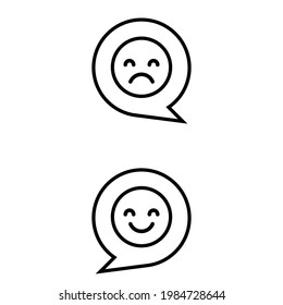 Icono vector de retroalimentación. signo de ilustración de evaluación. símbolo de clasificación.