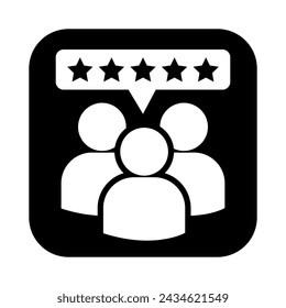 Icono de vector de retroalimentación. símbolo de ilustración de evaluación. símbolo de calificación.