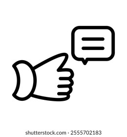Feedback vector icon, like, good, sugestion icon. isolated lineal vector icon