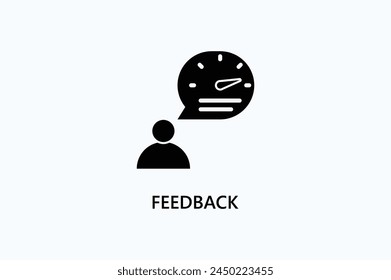 Feedback vector, icon or logo sign symbol illustration