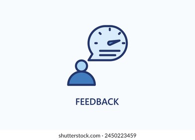 Feedback vector, icon or logo sign symbol illustration