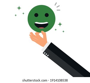 feedback vector icon. Positive customer reviews.