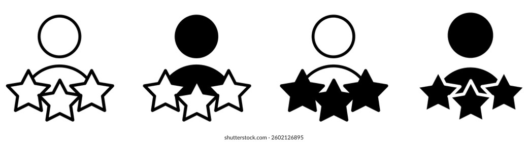 Feedback vector icon set. Testimonial illustration sign collection. rating symbol. experience logo.