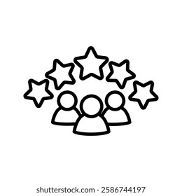 Feedback vector icon. Testimonial illustration sign. rating symbol. experience logo.