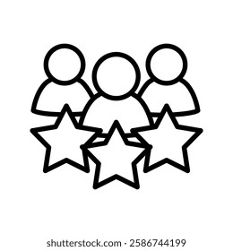 Feedback vector icon. Testimonial illustration sign. rating symbol. experience logo.