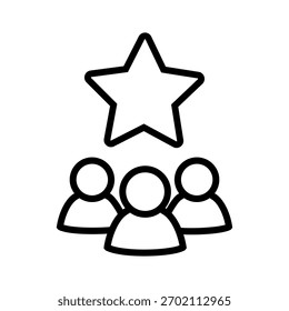 Icono de Vector Comentarios. Signo de ilustración testimonial. símbolo de calificación. logotipo de experiencia.