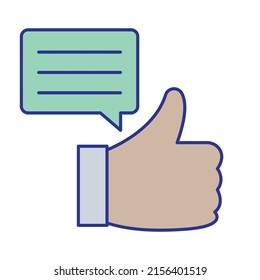 Feedback Vector icon which is suitable for commercial work and easily modify or edit it

