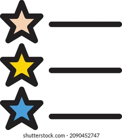 Feedback, Vektorgrafik einzeln auf transparentem Hintergrund. Strich-Vektorsymbole für Konzept- oder Web-Grafiken.