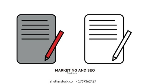 Comportamiento ilustración vectorial color lineal y diseño relleno