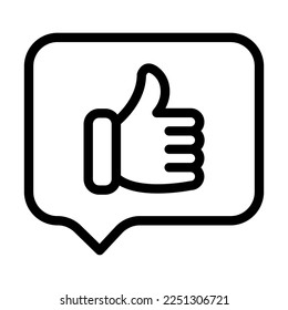 Feedback Vector Line Icon Design