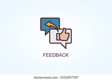 Ilustração Do Símbolo Do Vetor De Feedback Ou Do Sinal De Logotipo