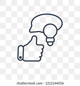Feedback vector outline icon isolated on transparent background, high quality linear Feedback transparency concept can be used web and mobile
