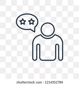 Feedback vector outline icon isolated on transparent background, high quality linear Feedback transparency concept can be used web and mobile