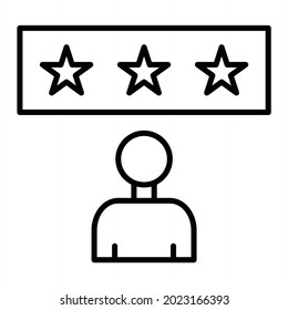 Feedback Vector Outline Icon Isolated On White Background

