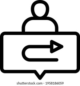 feedback vector thin line icon
