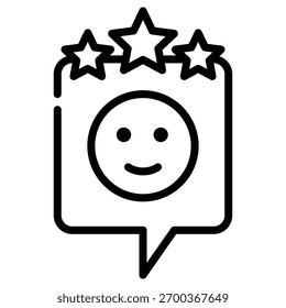 feedback web icon in outline style