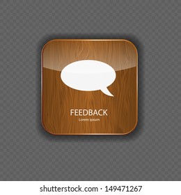 Feedback wood  application icons