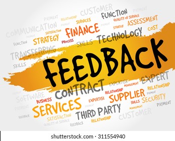 Feedback word cloud, business concept