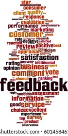 Feedback word cloud concept. Vector illustration
