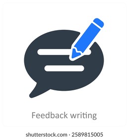 Feedback Writing and reveiw icon concept