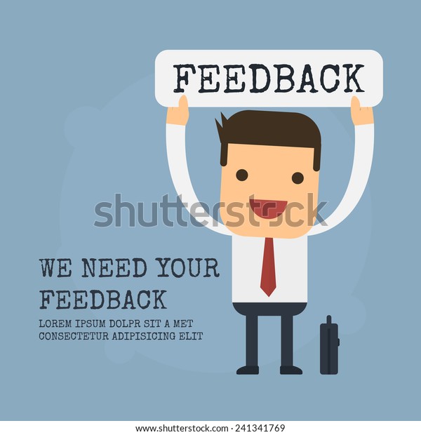 Feedbackvector Cartoon Concept Abstract Business Stock Vector Royalty Free 241341769