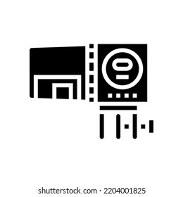 feeder aquarium fish glyph icon vector. feeder aquarium fish sign. isolated symbol illustration