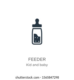 Feeder icon vector. Trendy flat feeder icon from kid and baby collection isolated on white background. Vector illustration can be used for web and mobile graphic design, logo, eps10