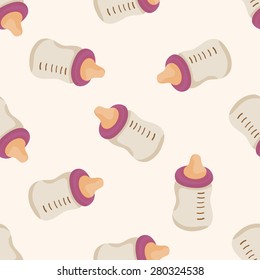 Feeding bottle , cartoon seamless pattern background