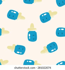 Feeding bottle , cartoon seamless pattern background