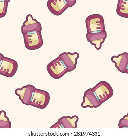 Feeding bottle , cartoon seamless pattern background