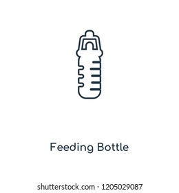 Feeding Bottle concept line icon. Linear Feeding Bottle concept outline symbol design. This simple element illustration can be used for web and mobile UI/UX.
