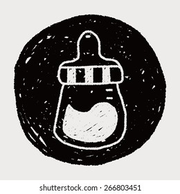 feeding bottle doodle drawing