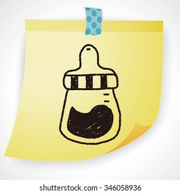 feeding bottle doodle drawing