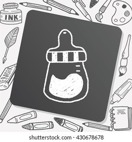 feeding bottle doodle drawing