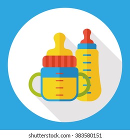 Feeding bottle flat icon