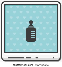 Feeding bottle flat vector icon.