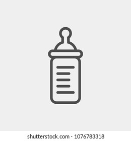 Feeding bottle flat vector icon