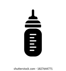 feeding bottle icon. Baby feeding bottle vector flat icon. vector illustration