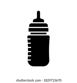 feeding bottle icon. Baby feeding bottle vector flat icon. vector illustration