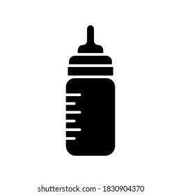 feeding bottle icon. Baby feeding bottle vector flat icon. vector illustration