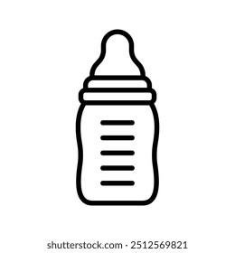 feeding bottle icon. Baby feeding bottle vector flat icon color editable