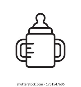 Plantilla de vectores de diseño de iconos de botellas de alimentación