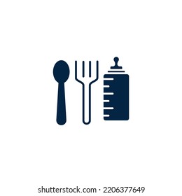icono de la botella de alimentación. Ilustración de elemento simple. diseño de símbolos de contorno del concepto de botella de alimentación.