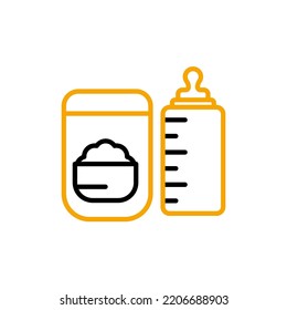 feeding bottle icon. Simple element illustration. feeding bottle concept outline symbol design.